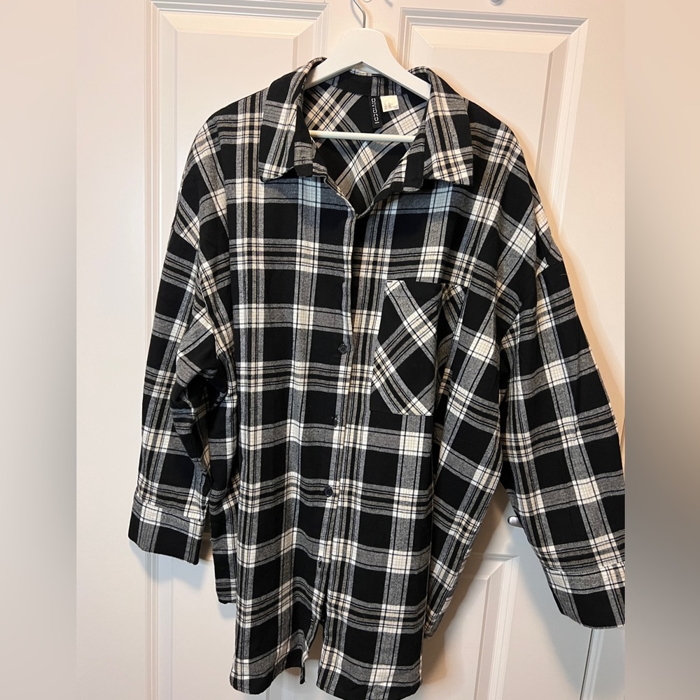 Oversized flannel shirt